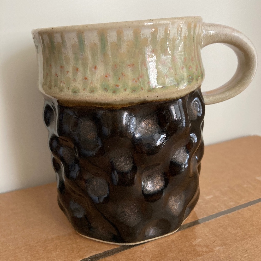 Artisan Black and Cream Mug